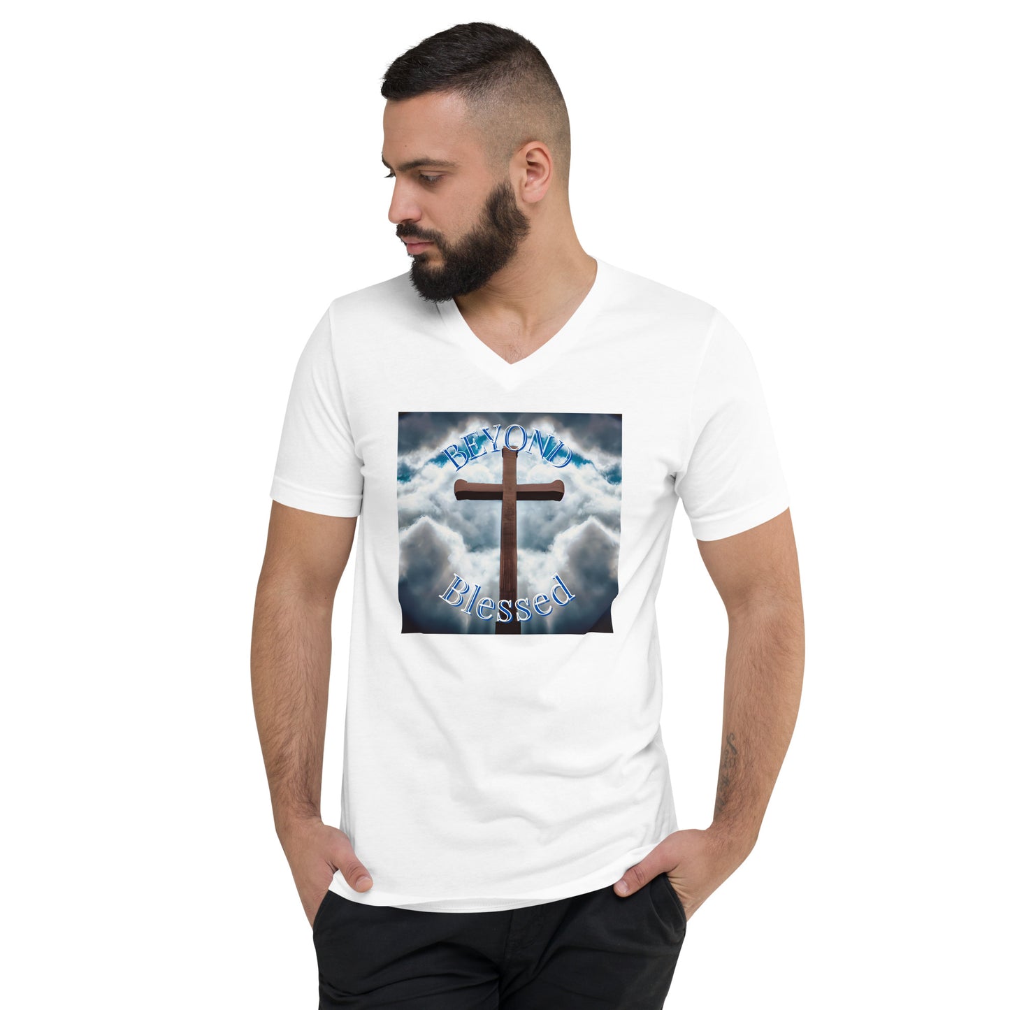 Beyond Blessed Unisex  V-Neck T-Shirt